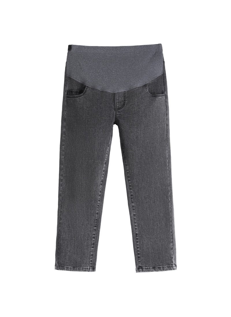 Maternity Jeans Casual Spring Autumn Plus Size Grey (nine points spring and autumn)