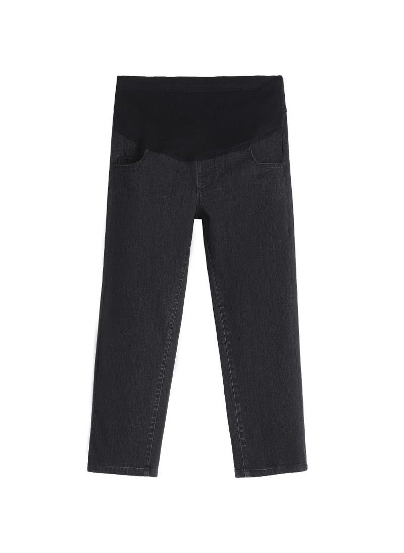 Maternity Jeans Casual Spring Autumn Plus Size Black (nine points spring and autumn)