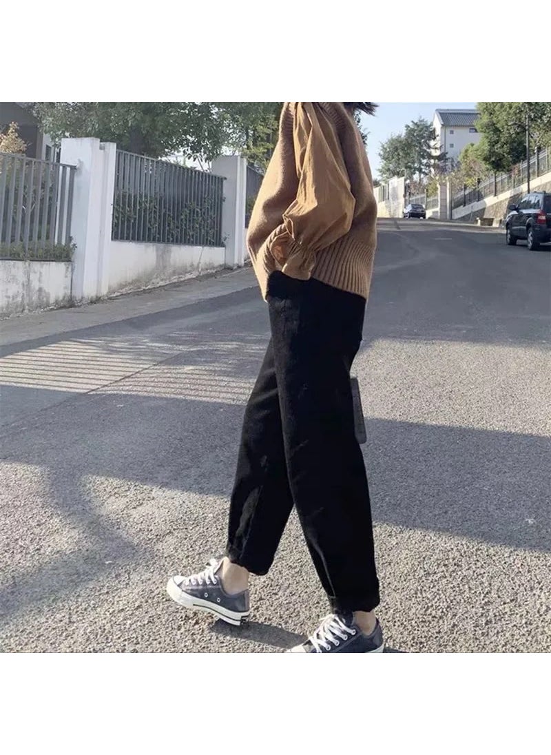 Maternity Corduroy Harlan Pants Autumn Fashion Black