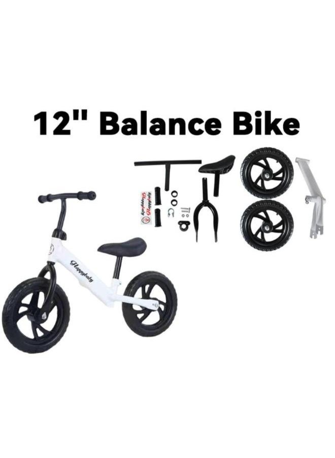 12inch Children‘s Balance-Bikes Kids Balance Bike No Pedal Bicycle Beginner Toddler Bike Steel Frame and Air-Free Tires for 2-5years Old