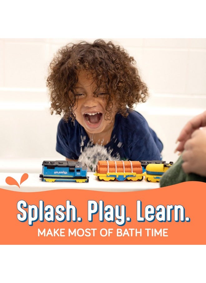 Mold Free Bath Toys For Babies & Toddlers, Cargo Train No Hole Bath Toys, No Squirt Bath Toys No Mold For Tub Beach,Pool,Bpa-Free,Safe,Fun Infant Baby Bath Toys No Holes 0 1 3 6 12 18 Months