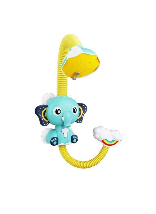 Elephant Bath Toy, Baby Bath Shower Head with Gentle Shower Pressure, Children's Shower Electric Water Sprayer, Angle Adjustment Sprinkler, Punch-free Design, Fun Bathtub Toy, for Babies Aged 3+ in Tub or Sink, BPA Free