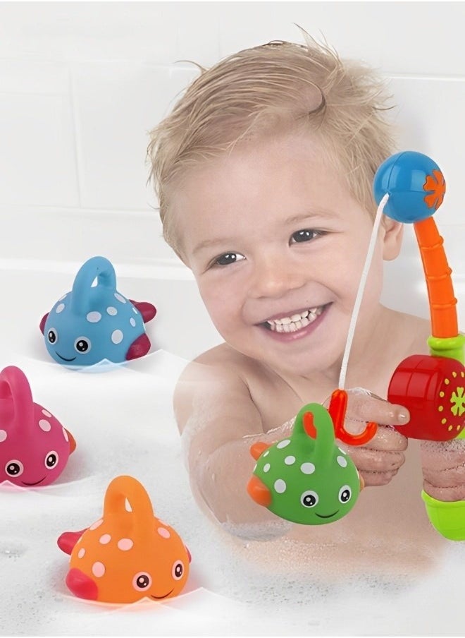 Bath Fishing Toys Wind-up Swimming Whales Bathtub Toy Fishing Game Water Tub Toys