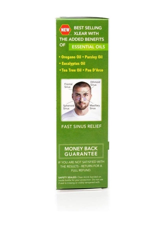 Rescue Nasal Spray Natural Saline Nasal Spray With Xylitol Oregano Tea Tree Fast Sinus Pressure