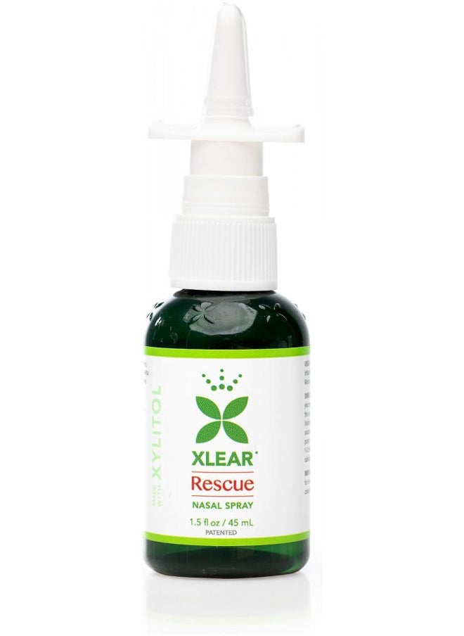 Rescue Nasal Spray Natural Saline Nasal Spray With Xylitol Oregano Tea Tree Fast Sinus Pressure