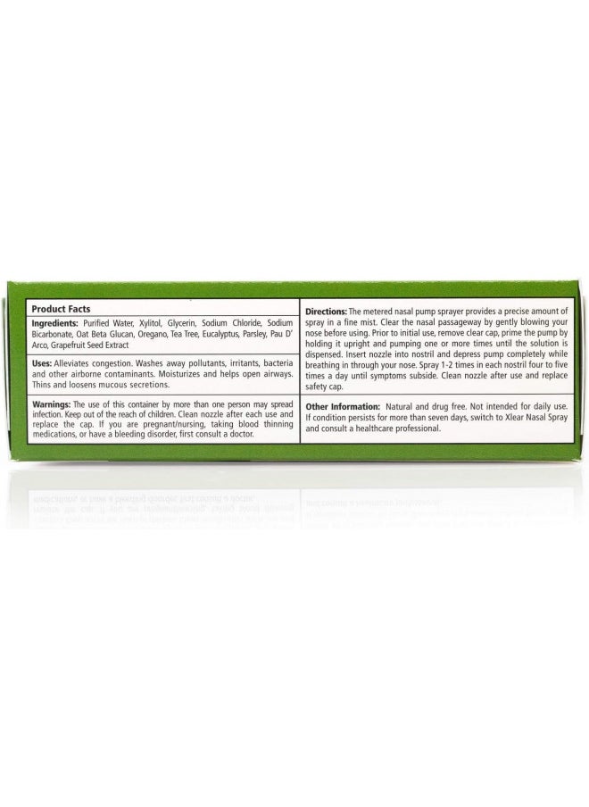 Rescue Nasal Spray Natural Saline Nasal Spray With Xylitol Oregano Tea Tree Fast Sinus Pressure