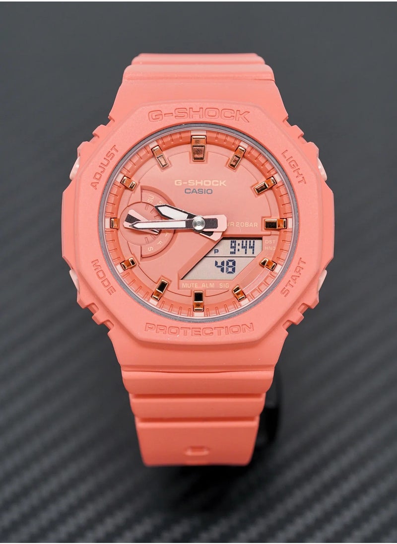 Casio G-Shock GMA-S2100-4A2DR Multi-Function Watch with Plastic Strap for Women, Pink