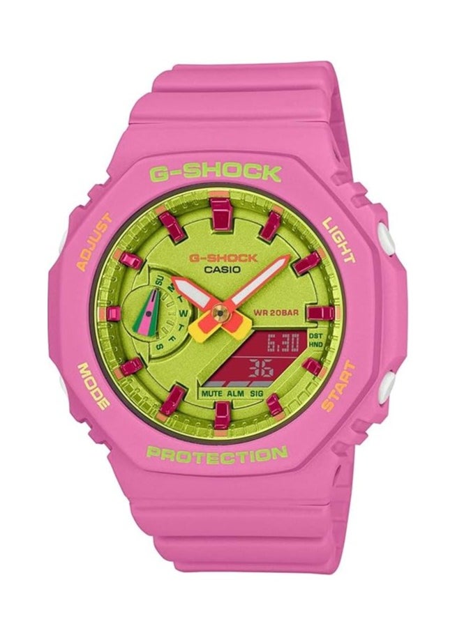 Casio Women Watch G- Shock Analog Digital Yellow Dial GMA-S2100BS-4ADR