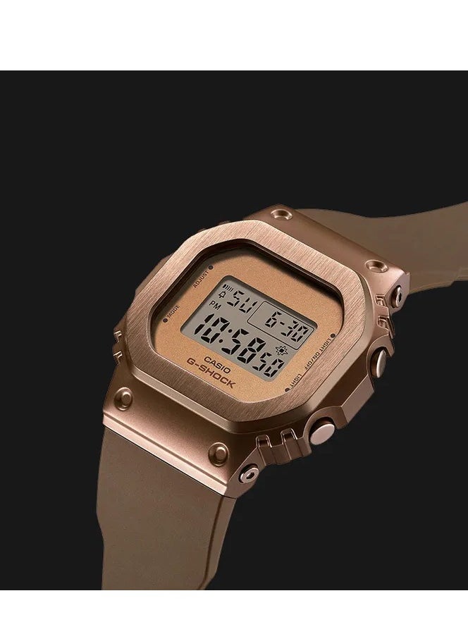 Casio G-Shock Digital Metal Clad Bronze Dial Quartz GM-S5600BR-5ADR Women's Watch