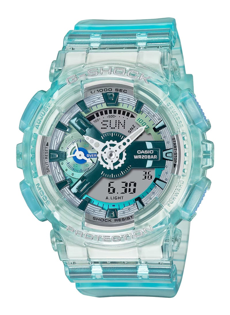 Casio G-Shock Analog Digital  Light Blue Multicolor Dial Quartz GMA-S110VW-2ADR Women's Watch