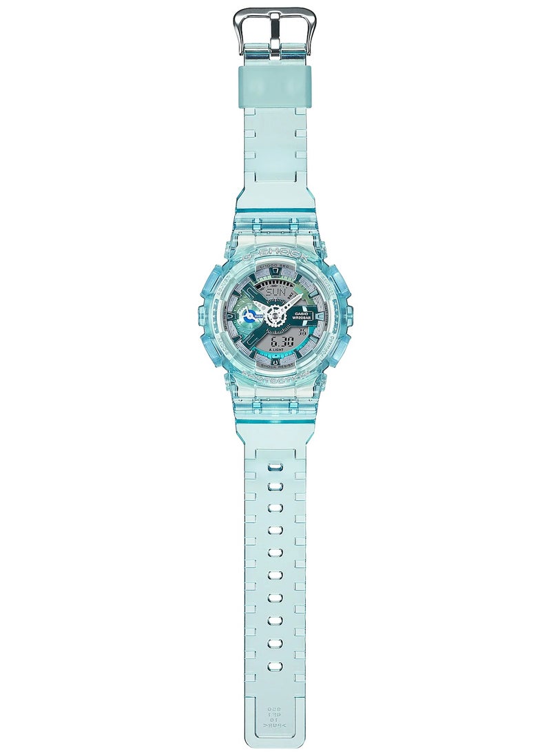 Casio G-Shock Analog Digital  Light Blue Multicolor Dial Quartz GMA-S110VW-2ADR Women's Watch