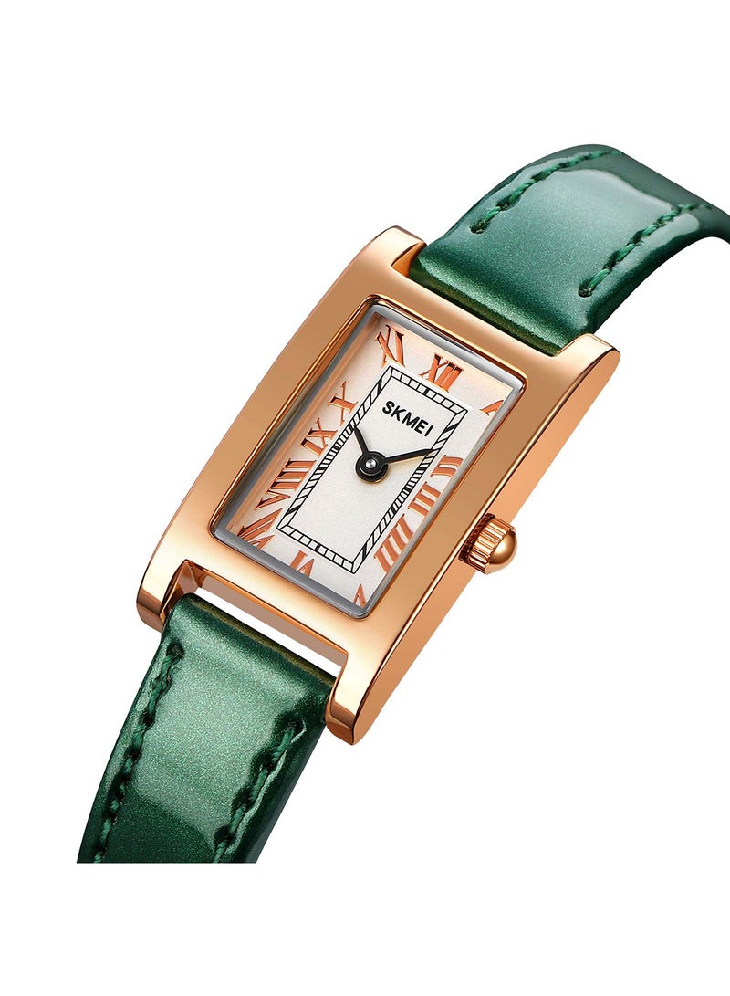 Women's Japan Quartz Movement 3Bar Waterproof Top Brand Luxury Leather Strap Wristwatch 3871GN