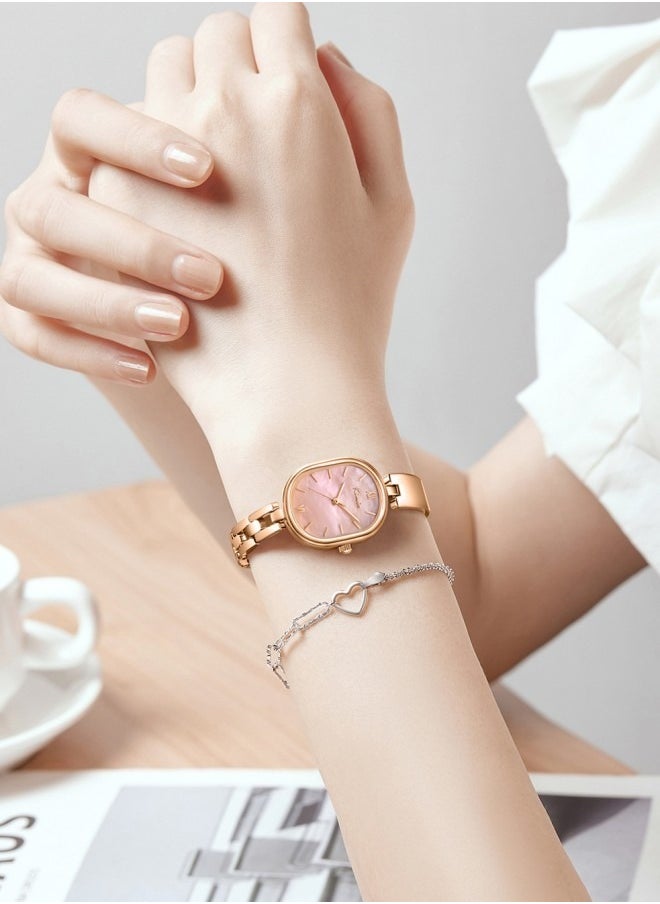 Ladies Fashionable Mother-of-pearl Waterproof Bracelet Quartz Watch