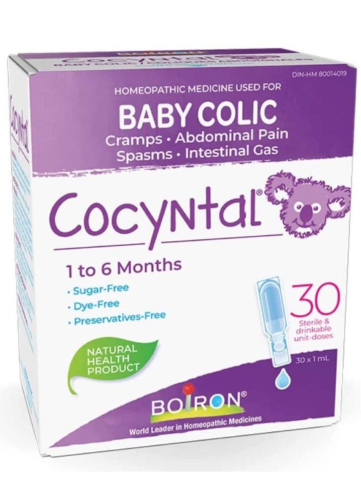 Boiron Cocyntal Baby Colic Relief Medicine, 30 Unit-Doses (1 ml Each)