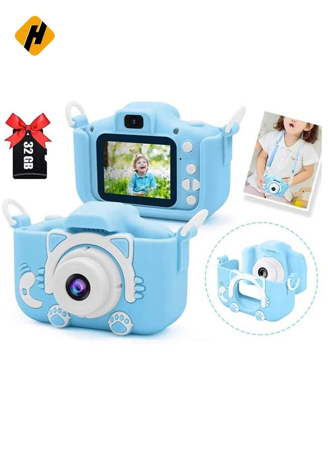 Kids Toy Digital Camera, 2021 Upgrade 1080P Dual Camera 2.0 Inches Screen 20MP HD Video Camcorder with [ 32 GB Memory Card ] Gifts for Child Boys Girls, Best Birthday Gift Games Toy