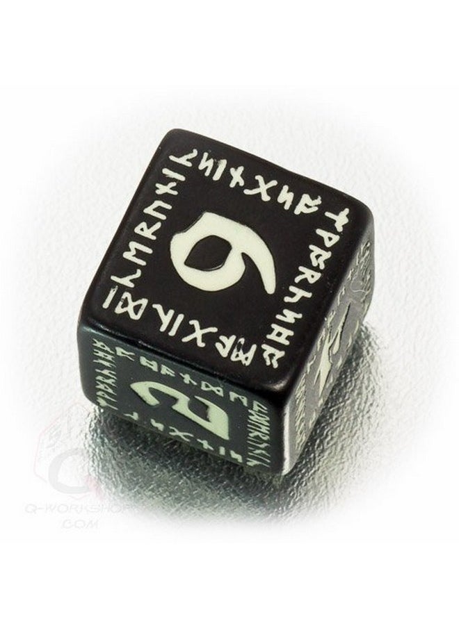 Qworkshop Runic Glow-In-The-Dark Polyhedral Rpg Dice Set