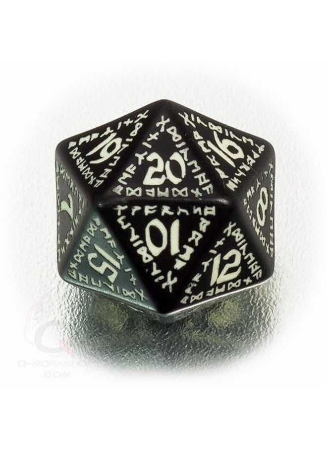 Qworkshop Runic Glow-In-The-Dark Polyhedral Rpg Dice Set