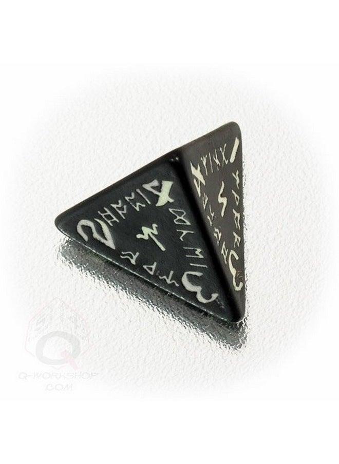 Qworkshop Runic Glow-In-The-Dark Polyhedral Rpg Dice Set