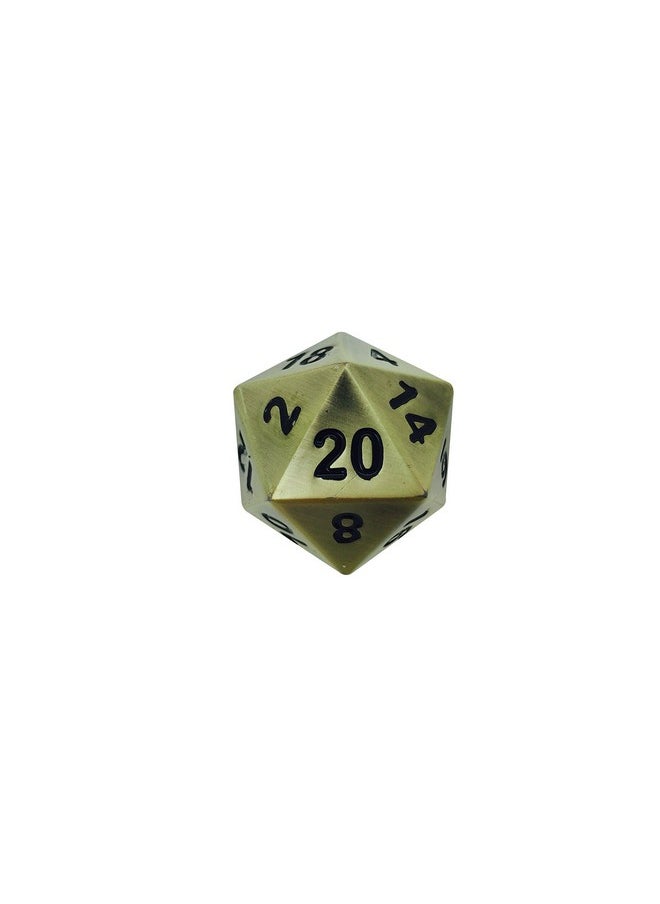 45Mm Full Metal D20 Bronze Dragons Scale - The Boulder Rpg D&D Polyhedral Dice …