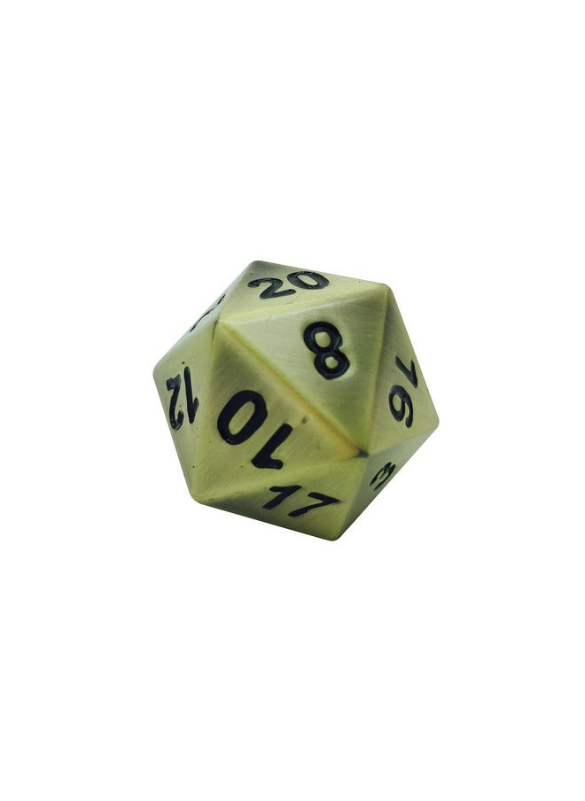 45Mm Full Metal D20 Bronze Dragons Scale - The Boulder Rpg D&D Polyhedral Dice …