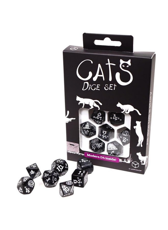 Cats Modern Dice Set Waffle