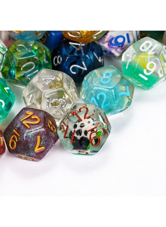 10 Pack Of D12 Dice Random Color D12 Polyhedral Dice Set, 12 Sided D&D Dice For Dnd Rpg Mtg Table Games Dungeons And Dragons Dice