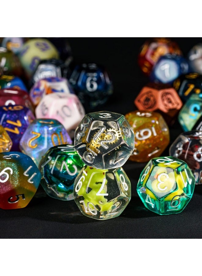 10 Pack Of D12 Dice Random Color D12 Polyhedral Dice Set, 12 Sided D&D Dice For Dnd Rpg Mtg Table Games Dungeons And Dragons Dice