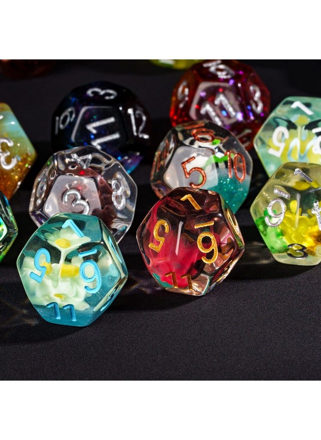 10 Pack Of D12 Dice Random Color D12 Polyhedral Dice Set, 12 Sided D&D Dice For Dnd Rpg Mtg Table Games Dungeons And Dragons Dice