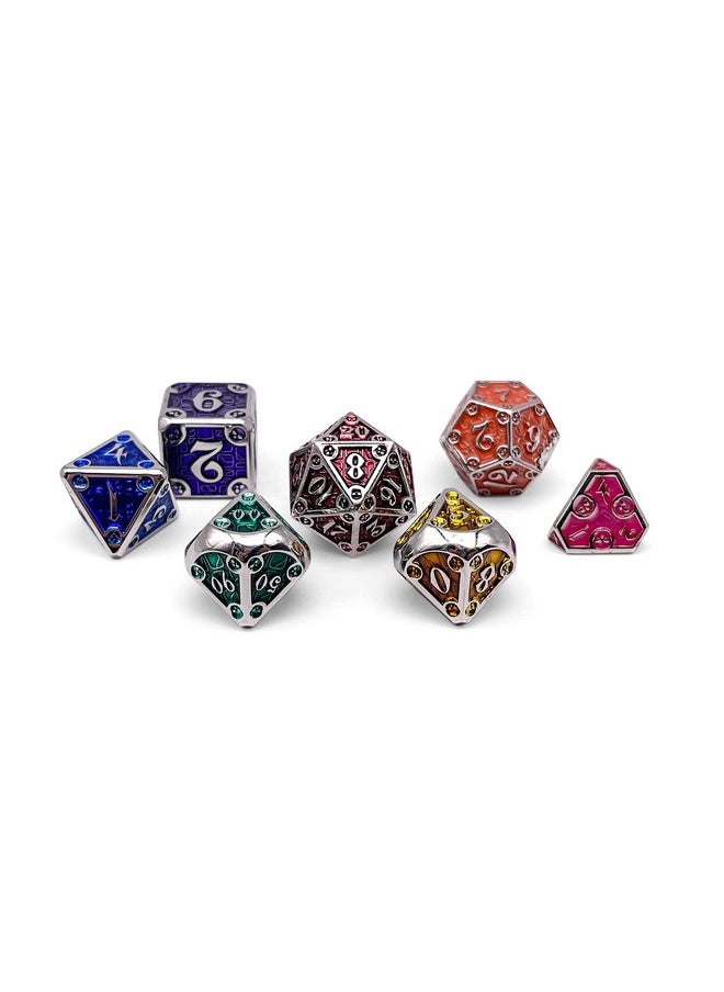 Dungeon Delve Metal Dice Set - Forge Your Adventure: Premium Zinc Alloy D20 Dice Set - Complete Set For Ttrpg - Boost Your Gaming Experience With Metal Dice