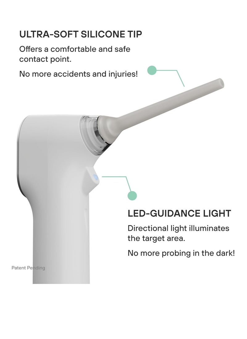 Electronic Vacuum Tonsil Stone Remover with LED Guidance Light - Hassle-Free Instant Suction - Tonsil Stone Removal Kit - Patent Pending (White)