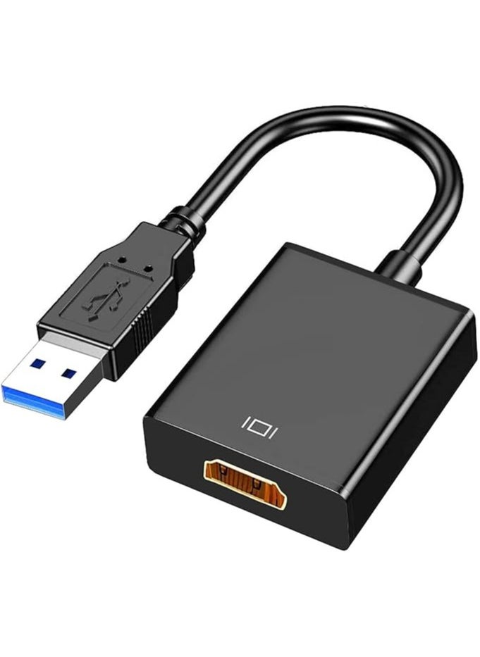 USB to HDMI Adapter, USB 3.0/2.0 to HDMI Cable Multi-Display Video Converter- PC Laptop Windows 7 8 10,Desktop, Laptop, PC, Monitor, Projector, HDTV.Not Support Chromebook