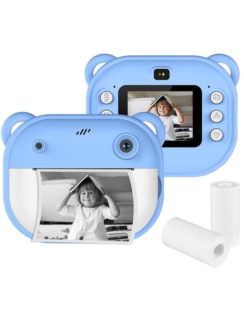 Kids Instant Print Camera | 48MP Photo & 1080P Video Camera for Kids | Includes 32GB Card & Thermal Printing Paper | Mini Digital Camera with Dual Lens, HD Screen & Built-in Battery | Perfect Gift for 3-12 Year Old Boys & Girls