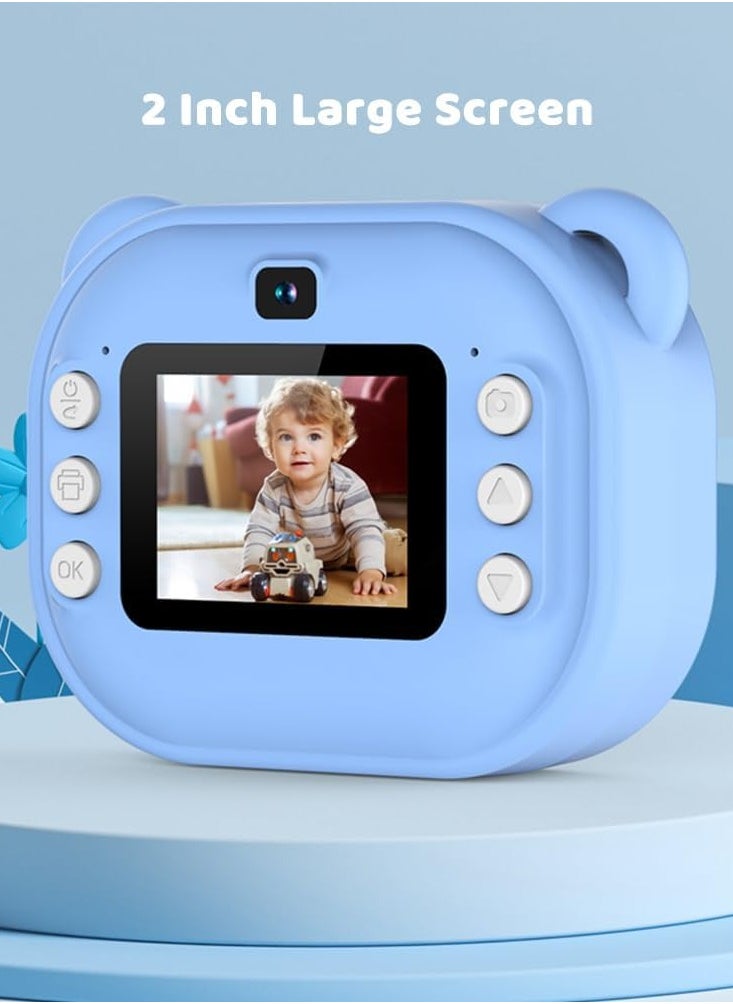 Kids Instant Print Camera | 48MP Photo & 1080P Video Camera for Kids | Includes 32GB Card & Thermal Printing Paper | Mini Digital Camera with Dual Lens, HD Screen & Built-in Battery | Perfect Gift for 3-12 Year Old Boys & Girls