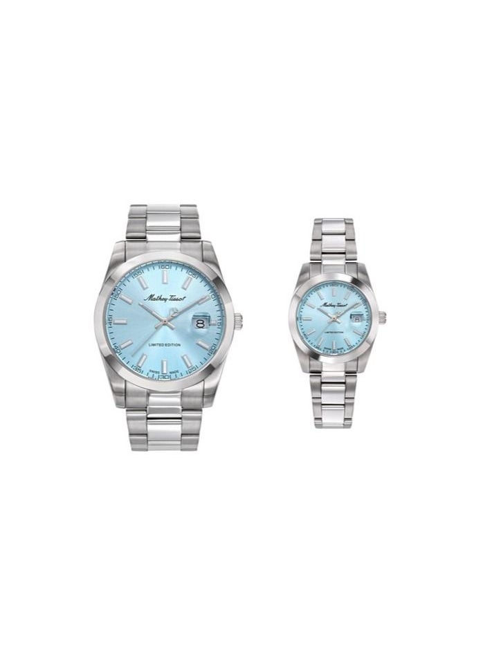 Mathey-Tissot H451BU & D451BU Mathy I LE Couple's Quartz Watch (Pair)