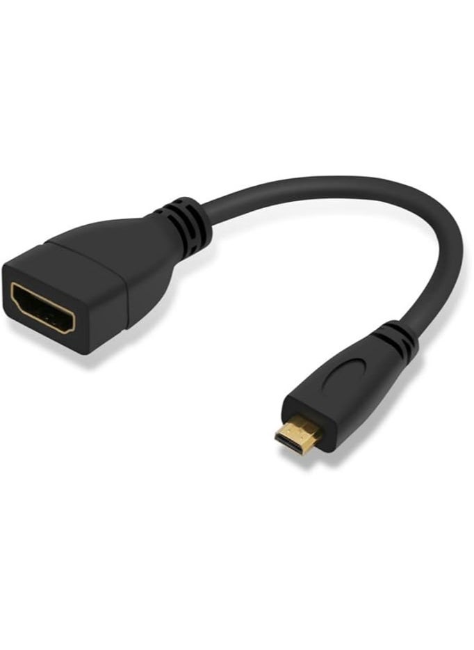 Micro HDMI Male to HDMI Female 4K Cable Adapter for HDTV Camera 10CM