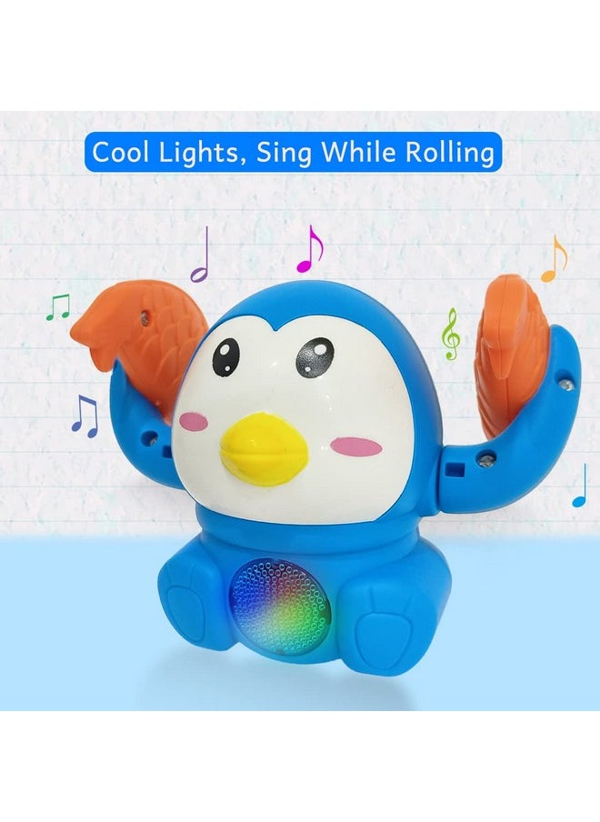 Dancing Crawling Baby Toys For 6 Month Old Baby Girls Boys,Kids Musical Toys For Babies With Light With 360°Spinning&Rolling Moving For 6-12 Months Penguin Sound Toy-Bis Approved,Multicolor