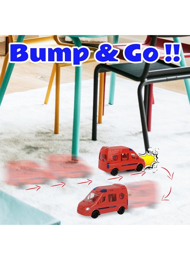 Bump And Go Toy For Kids Logistic Van With Flashing Lights And Realistic Sounds With Sirens & Universal Wheel(Design As Per Stock) Pack Of 1