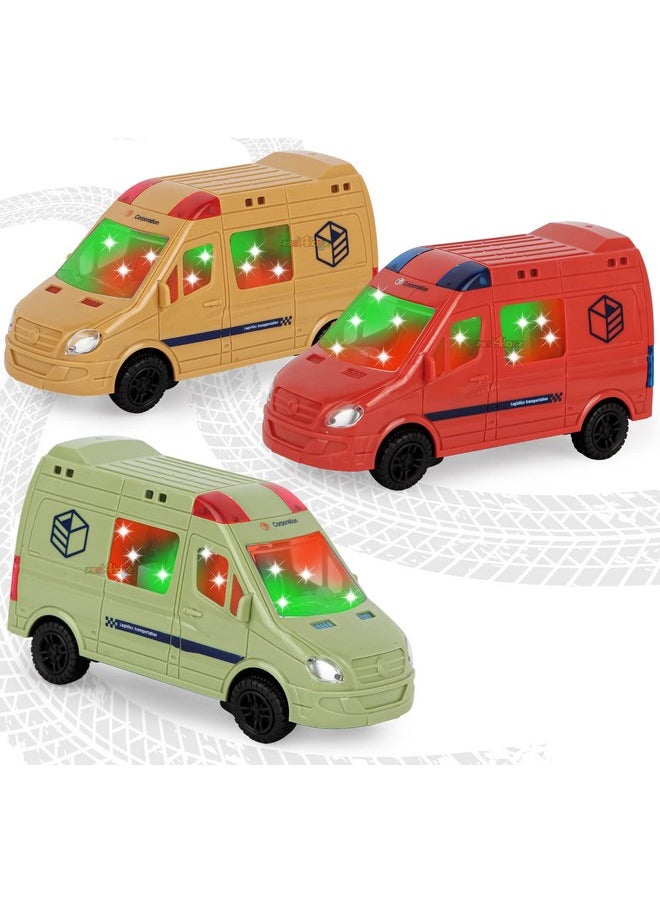 Bump And Go Toy For Kids Logistic Van With Flashing Lights And Realistic Sounds With Sirens & Universal Wheel(Design As Per Stock) Pack Of 1