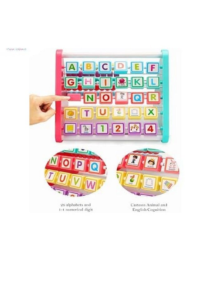 5 In 1- Activity Toys Multi Function Learning Shelf Educational Toy Kit For Kids Triangle Toys Alphabet Blocks Abacus Clock Toys