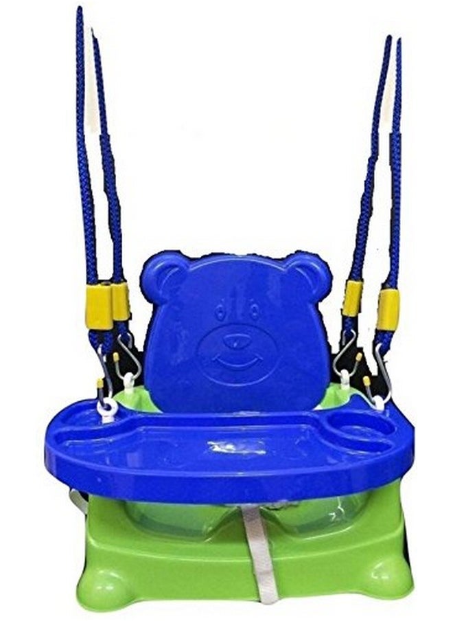 Plastic Honey Bee 5 In 1 Baby Booster Seat Swing -Green (Multicolour)