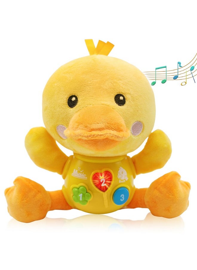 Baby Toys 6-12 Months, Newborn Musical Soft Duck Stuffed Animal, Infant Tummy Time Toy, Easter Basket Stuffers 1St Birthday Baby Boy Girls For 0 3 6 9 12 18 Months Toddler Baby Shower