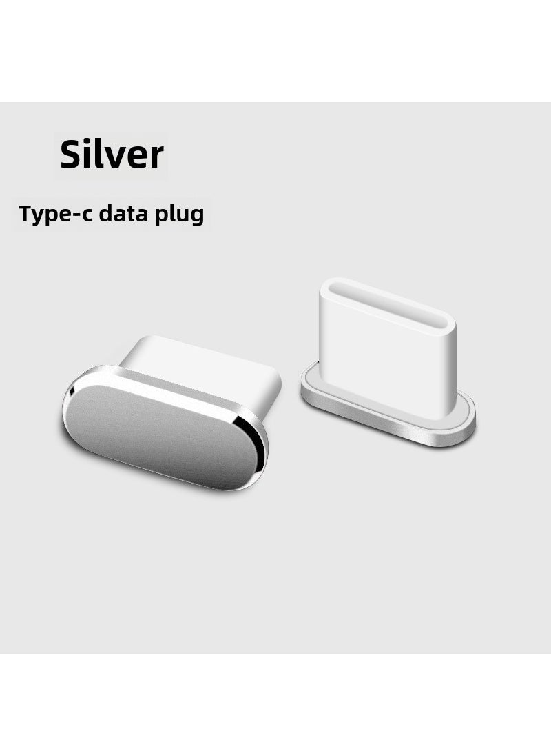 1 x 5 pcs USB-C Dust Plug for Huawei Honor 30 Silver