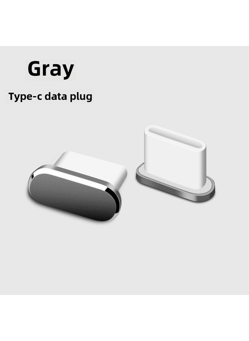 1 x 5 pcs USB-C Dust Plug for Huawei Honor 30 Grey