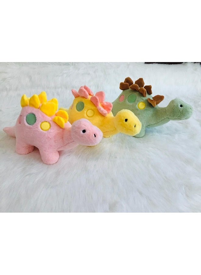 Super Soft Jurassic Stegosaurus Dinosaur 35Cm Length Stuffed Toy Plush Dinosaur Toy, 35Cm Long, Super Soft Multicolor