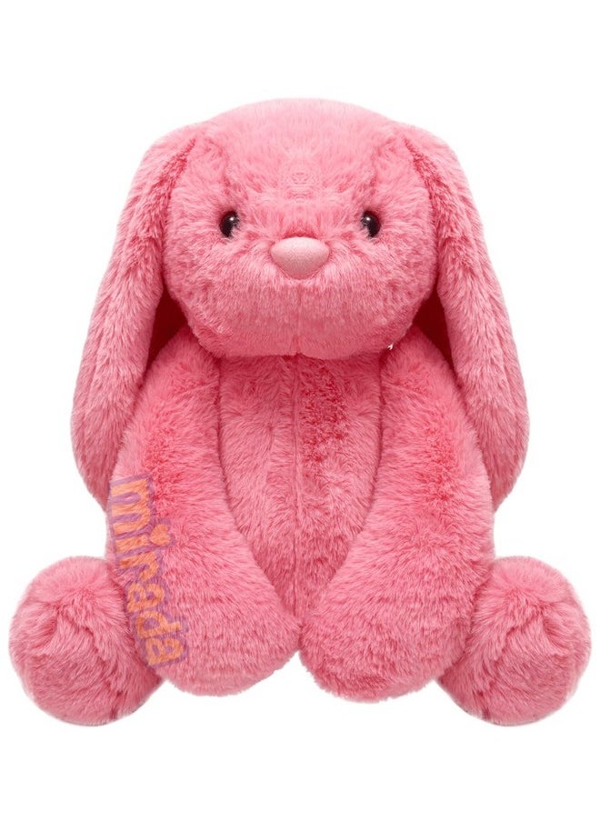 Cute Coral Bunny Soft Toy For Girls/Kids | Huggable Rabbit With Long Ears | Soft Stuffed Floppy Plush Animal | - 35Cm