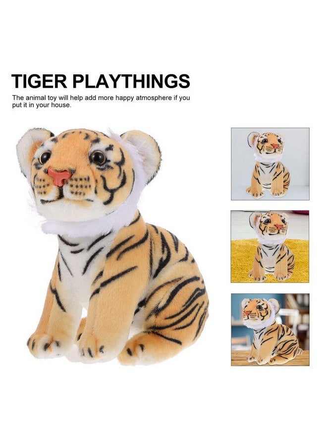 Siberian Jungle Tiger Soft Stuffed Animal Plush Toy For Kids Birthday Gifts Car (Color: Yellow & Black Size: 30 Cm)