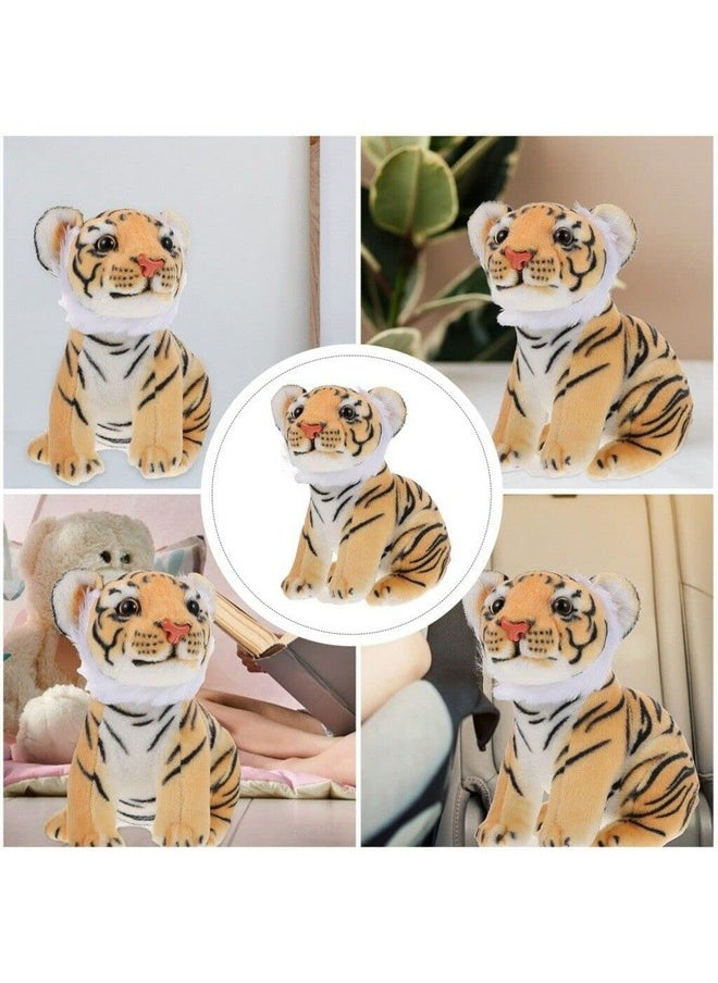 Siberian Jungle Tiger Soft Stuffed Animal Plush Toy For Kids Birthday Gifts Car (Color: Yellow & Black Size: 30 Cm)