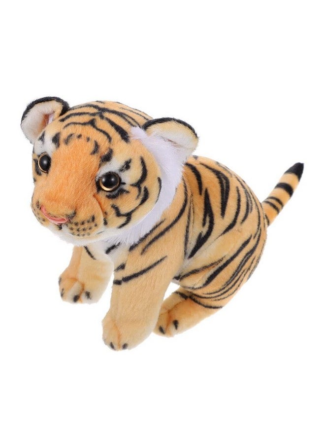 Siberian Jungle Tiger Soft Stuffed Animal Plush Toy For Kids Birthday Gifts Car (Color: Yellow & Black Size: 30 Cm)