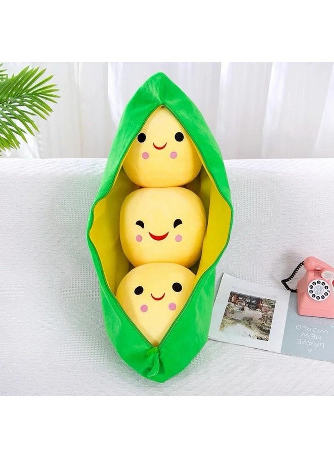 Super Soft Pea Cushion Stuffed Toy 40Cm Pea Shaped Stuffed Toy, 40Cm, Super Soft Plush Material, Green