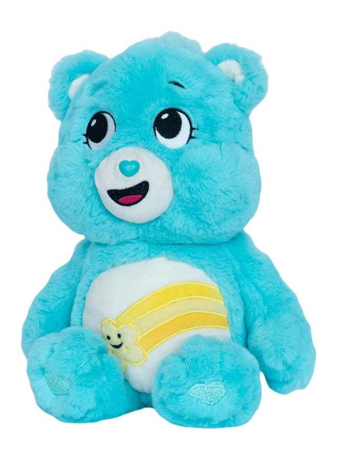 Care Bears Wish Bear - Medium Size - Cyan Plushie For Ages 4+ - Perfect Stuffed Animal, Birthday Gift, Super Soft And Cuddly - Good For Girls And Boys, Collectors - 35Cm